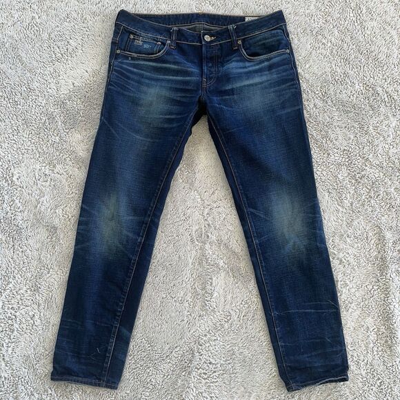 G-Star Raw Men’s 3301 Low Tapered Jeans 36X32 Blue Button Fly 50779-5490-4442 - Picture 1 of 6